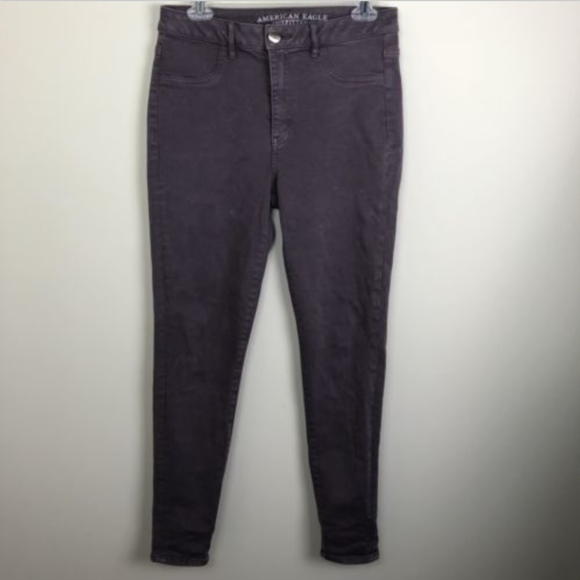 American Eagle Outfitters Denim - [American Eagle] Purple Acid Wash sky high jegging